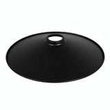 Flacher emaillierter Lampenschirm Ø 30 cm für E27-Fassung — Schwarz
