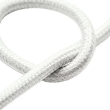 Rundes Textilkabel mit Seideneffekt – Optisch Weiß