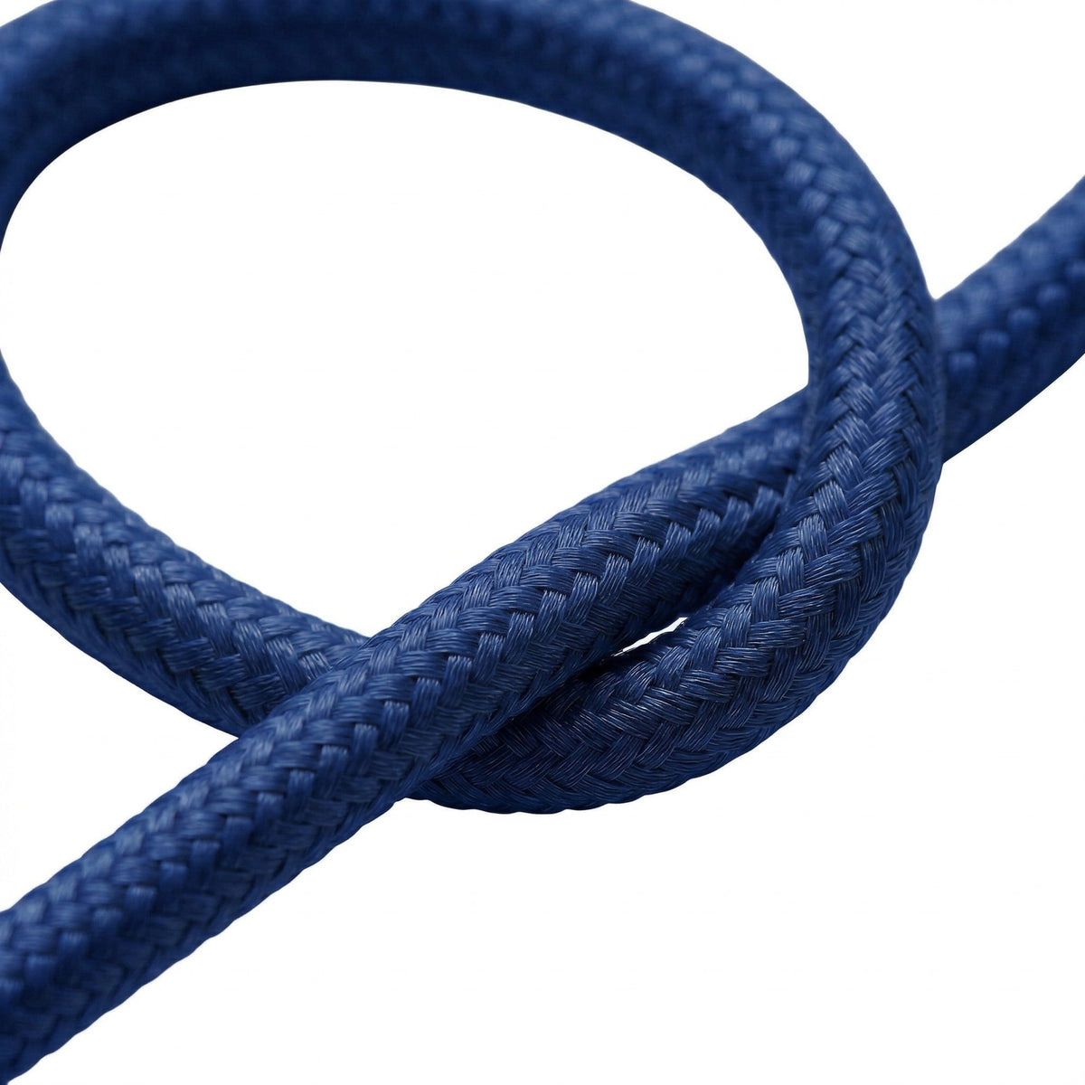 Rundes Textilkabel mit Seideneffekt – Klassisches Blau