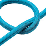 Rundes Textilkabel mit Seideneffekt – Cyanblau