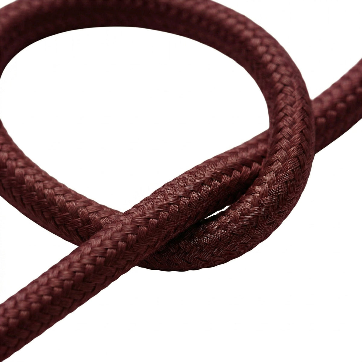 Rundes Textilkabel mit Seideneffekt – Bordeaux