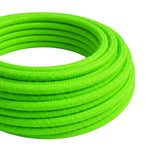 Rundes Neon-Textilkabel mit Seideneffekt – Grün