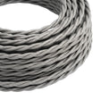 Verdrilltes Textilkabel mit Seideneffekt – Silber