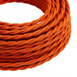 Verdrilltes Textilkabel mit Seideneffekt – Flammenorange