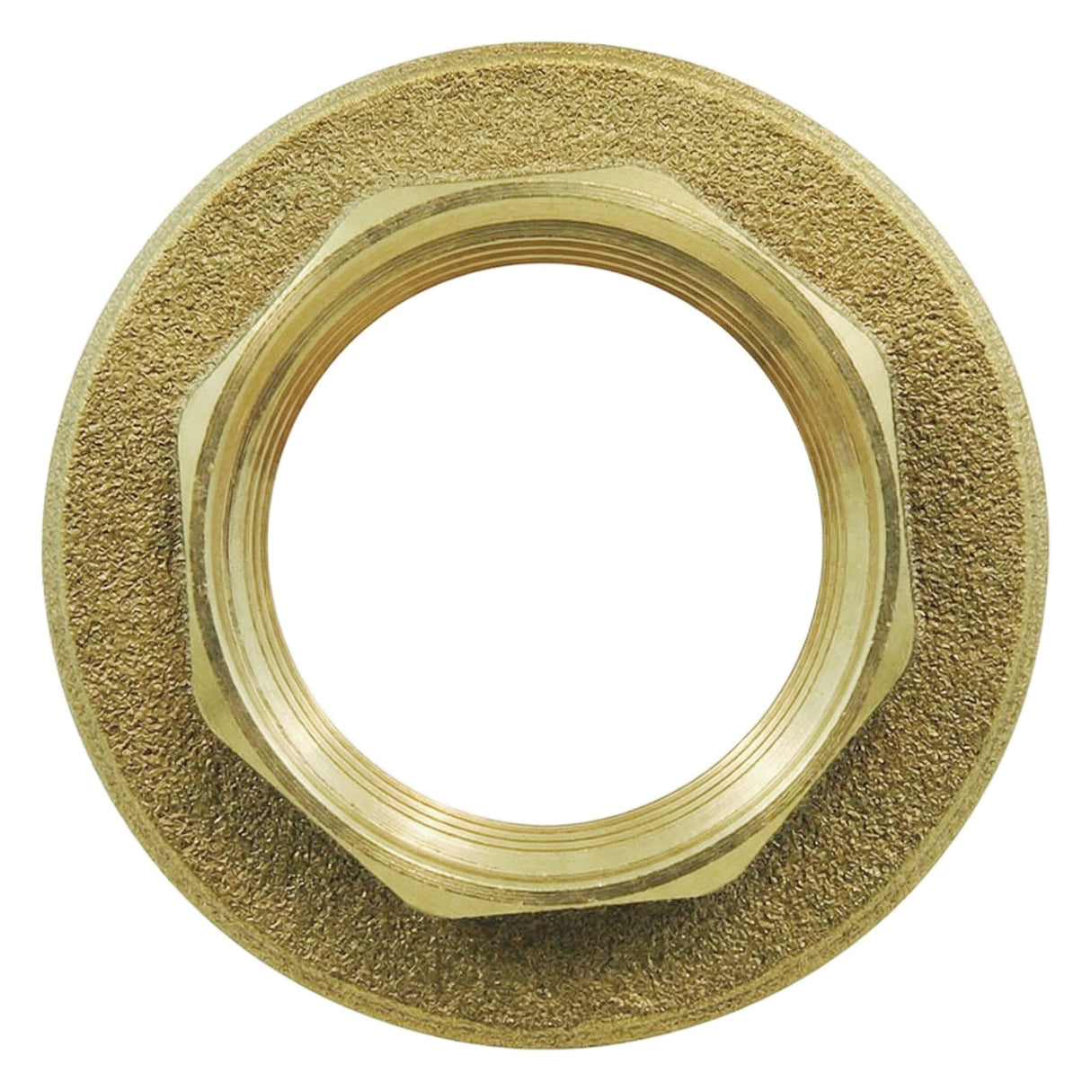 Gegenmutter mit Messingplatte CW617N BSP – Draufsicht