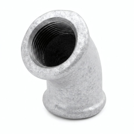 Coude 45° F/F fonte galvanisée - photo produit fond blanc 5