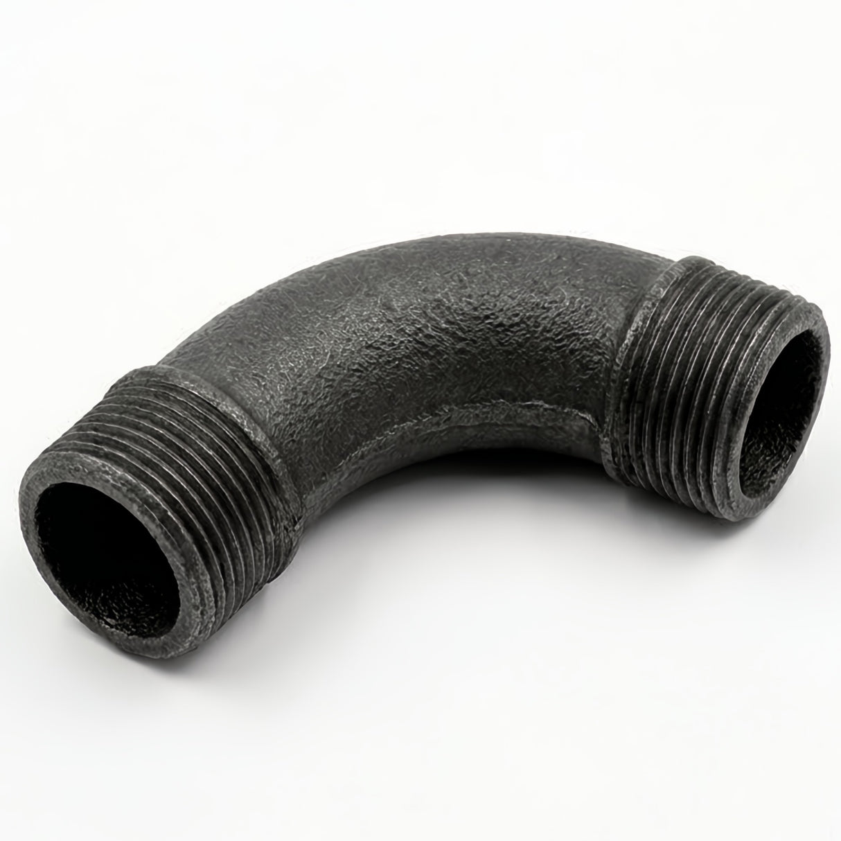 Winkel bogen 90° M/M schwarze Gusseisen — Draufsicht
