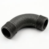 Winkel bogen 90° M/M schwarze Gusseisen — Draufsicht