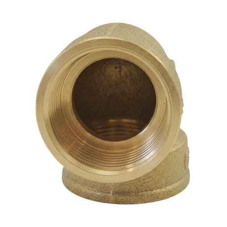 Winkel 90° Innengewinde- Innengewinde aus Messing CW617N BSP – Vorderansicht