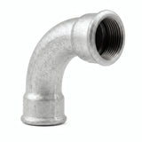 Coude grand rayon 90° F/F fonte galvanisée - photo produit fond blanc 2