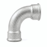 Coude grand rayon 90° F/F fonte galvanisée - photo produit fond blanc 5