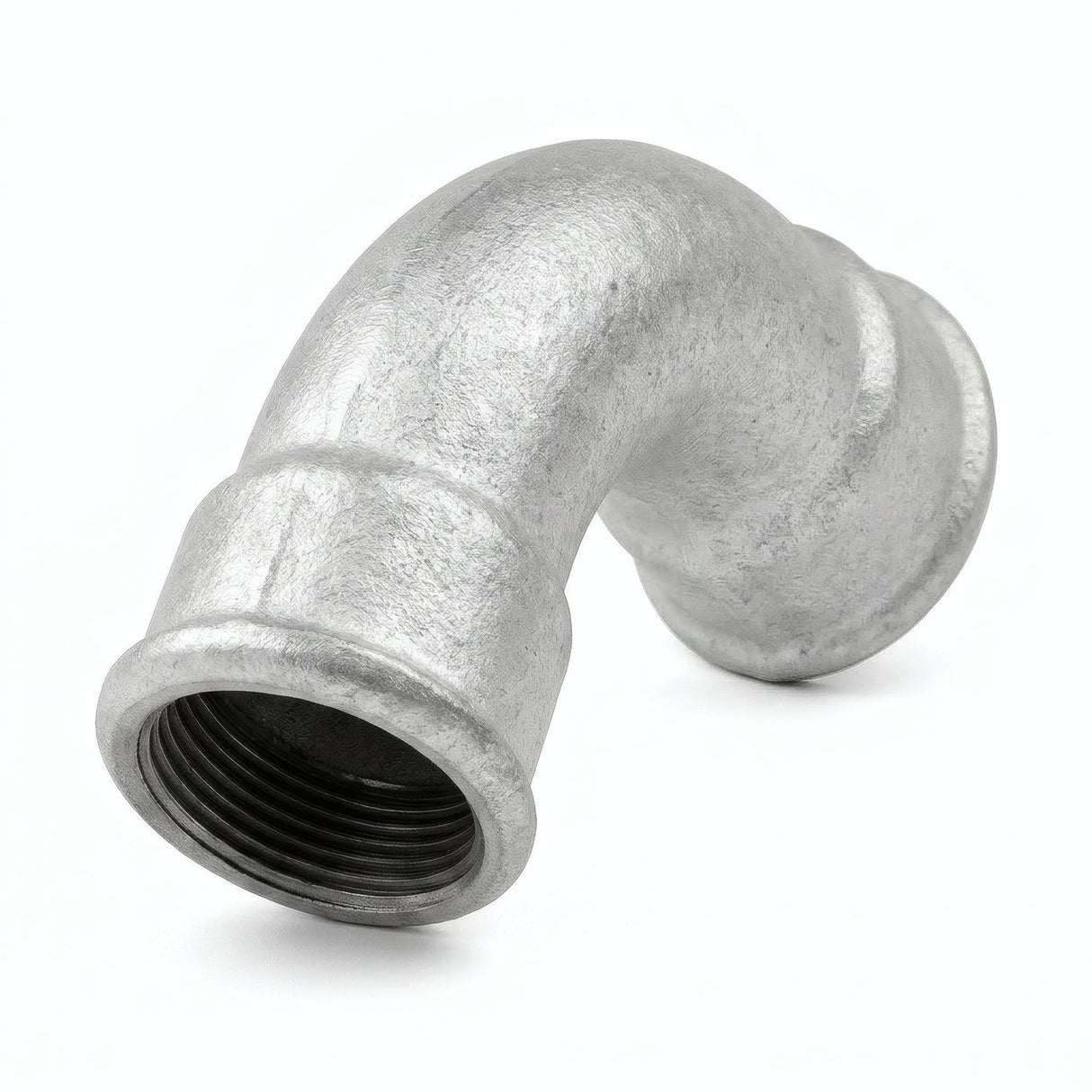 Coude grand rayon 90° F/F fonte galvanisée - photo produit fond blanc 14