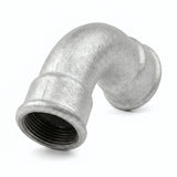 Coude grand rayon 90° F/F fonte galvanisée - photo produit fond blanc 14