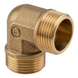 Winkel 90° männlich-männlich aus Messing CW617N BSP - isometrische Ansicht