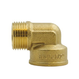 Winkel reduzierter Innen-Außengewinde-Adapter aus Messing CW617N BSP – isometrische Ansicht