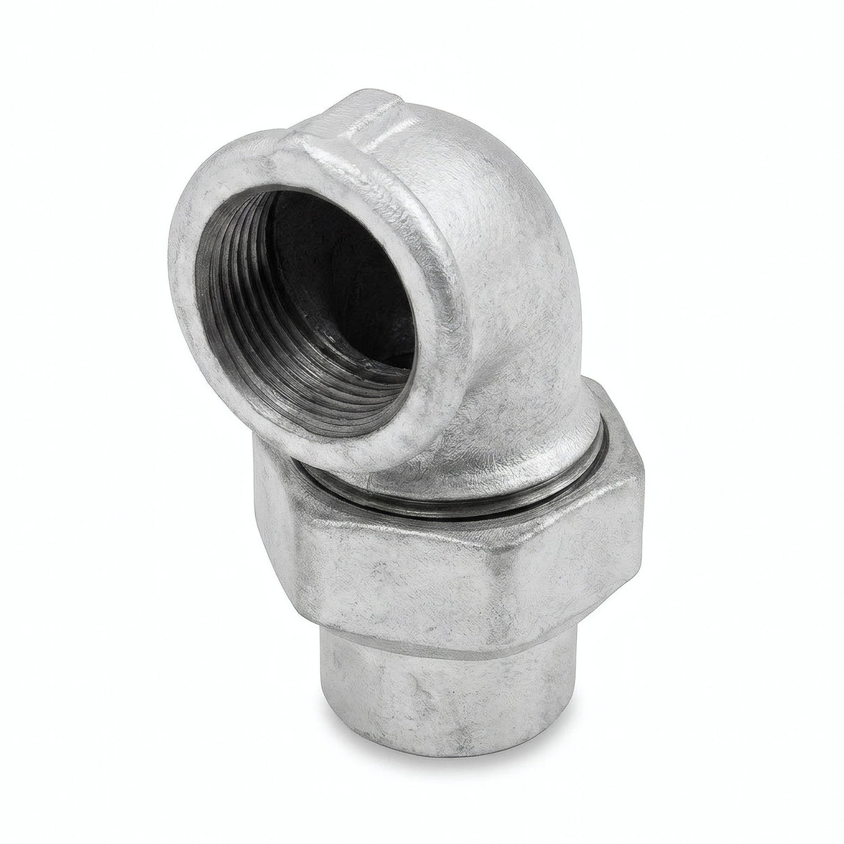 Coude union 90° F/F fonte galvanisée - photo produit fond blanc 7