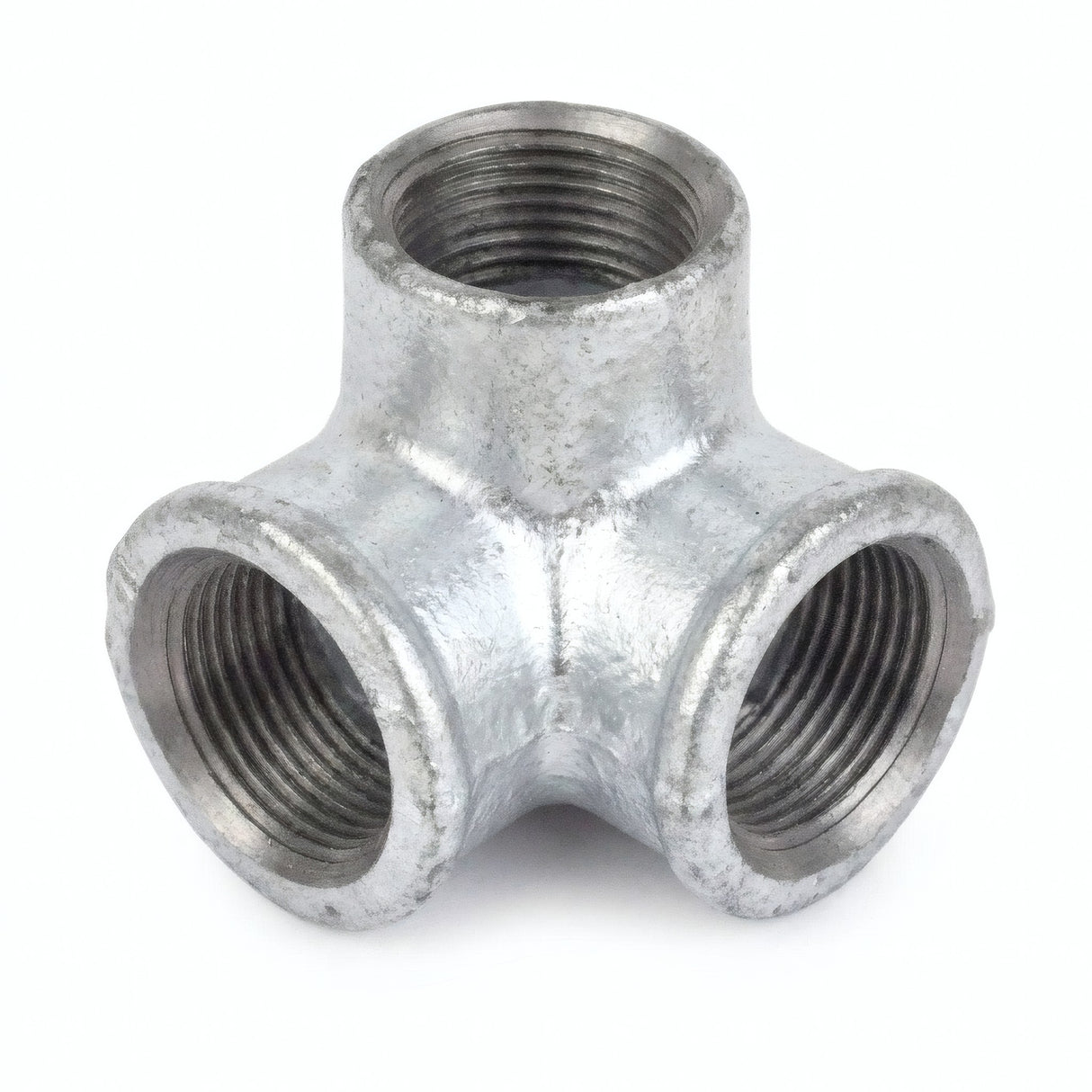 Distributeur coude - 3 voies - fonte galvanisée - photo produit fond blanc 5