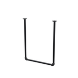 Portant à vêtements suspendu au plafond en tubes d'acier peints noir mat Ø 27 mm — largeur 56 cm, hauteur sous plafond 72 cm, vue de trois quarts sur fond blanc