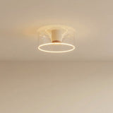 LED-Donut-Lampe E27 aus klarem Glas, Ø 195 mm, an der Decke, weiches warmes Licht