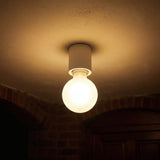 E27-Fassung für Wand oder Decke, wasserdicht IP44 — Weiß