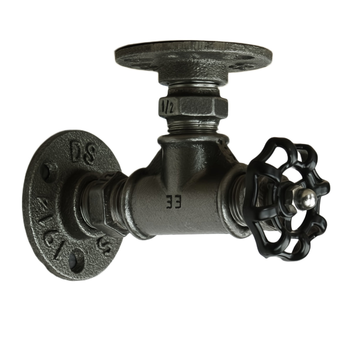 Winkel mit schwarzem Handrad | Modell 3