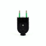 Schwarzer 2-poliger Stecker - Produktfoto auf weißem Hintergrund 2