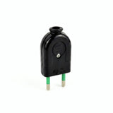 Schwarzer 2-poliger Stecker - Produktfoto auf weißem Hintergrund 6