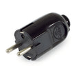 Gerader Schuko-Stecker für Leuchte — Schwarz