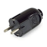 Gerader Schuko-Stecker für Leuchte — Schwarz
