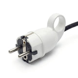 Schuko-Stecker mit Auszugsring — Weiß