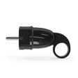 Schuko-Stecker mit Auszugsring — Schwarz