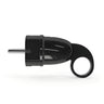 Schuko-Stecker mit Auszugsring — Schwarz
