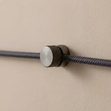 Metall-Kabelklemme zur Wandmontage für Textilkabel — Schwarze Perle
