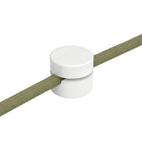 Universelle Wand-Kabelklemme für Textilkabel — Weiß