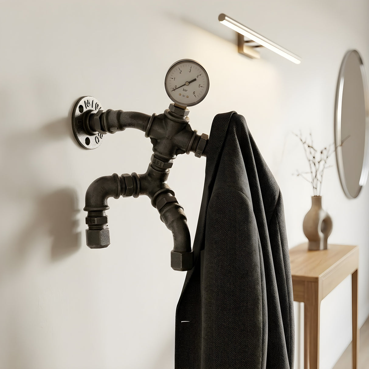 Garderobenhaken, Wandgarderobe „Le Grimpeur 2“ mit Manokopf