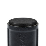Schwarzer Lamellenstopfen in einer schwarz lackierten Deko-Muffe 3/4″