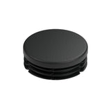Schwarzer Lamellenstopfen für Fitting mit Innengewinde 1″1/4 33x42, Draufsicht auf den flachen Kopf