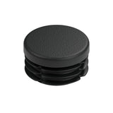 Schwarzer Lamellenstopfen für Fitting mit Innengewinde 3/4″ 20x27, Draufsicht auf den flachen Kopf