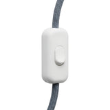 Zweipoliger Schnurschalter (Wippe) für Lampenkabel — Weiß