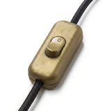 Zweipoliger Schnurschalter (Wippe) für Lampenkabel — Gold