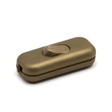 Zweipoliger Schnurschalter (Wippe) für Lampenkabel — Gold