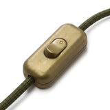 Zweipoliger Schnurschalter (Wippe) für Lampenkabel — Gold