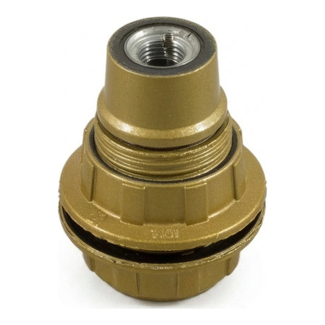 E14-Fassung aus Bakelit mit Doppelring — Gold