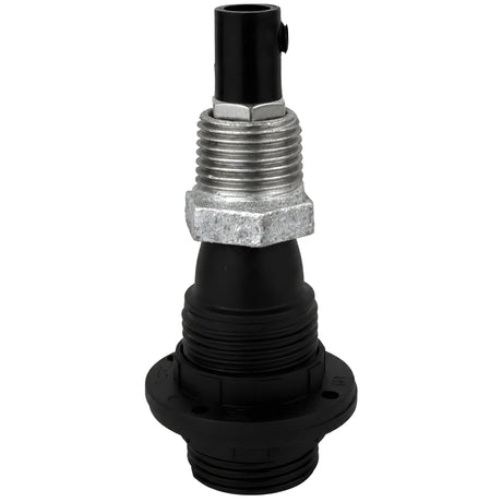 E14-Fassungsset aus Thermoplast mit Gewindemantel auf Fitting mit Außengewinde 1/2'' (15x21mm) aus verzinktem Temperguss