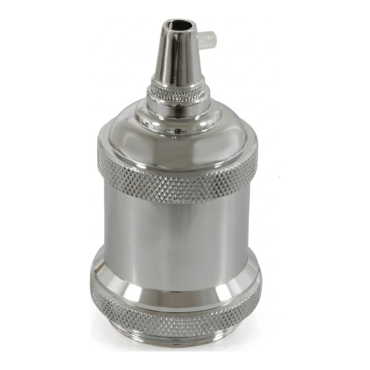 E27-Fassung aus Aluminium im Vintage-Stil — Chrom