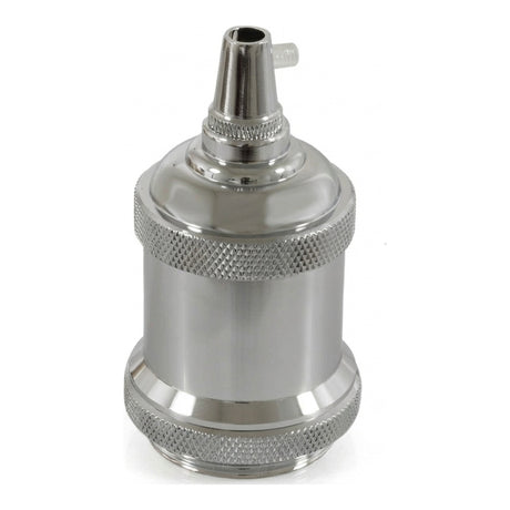 E27-Fassung aus Aluminium im Vintage-Stil — Chrom