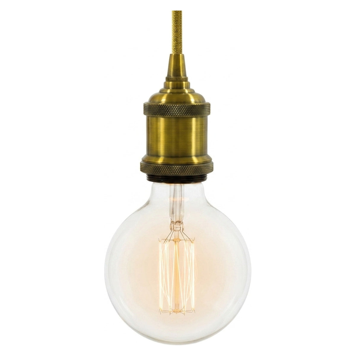 E27-Fassung aus Aluminium im Vintage-Stil — Messing