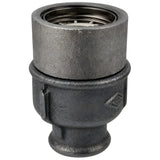 E27-Fassungsset mit Ring auf Fitting mit Innengewinde aus schwarzem Temperguss (Eco)