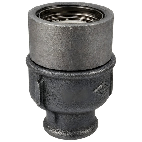 E27-Fassungsset mit Ring auf Fitting mit Innengewinde aus schwarzem Temperguss (Eco)