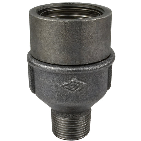 E27-Fassungsset mit Ring auf Fitting mit Außengewinde aus schwarzem Temperguss (Eco)